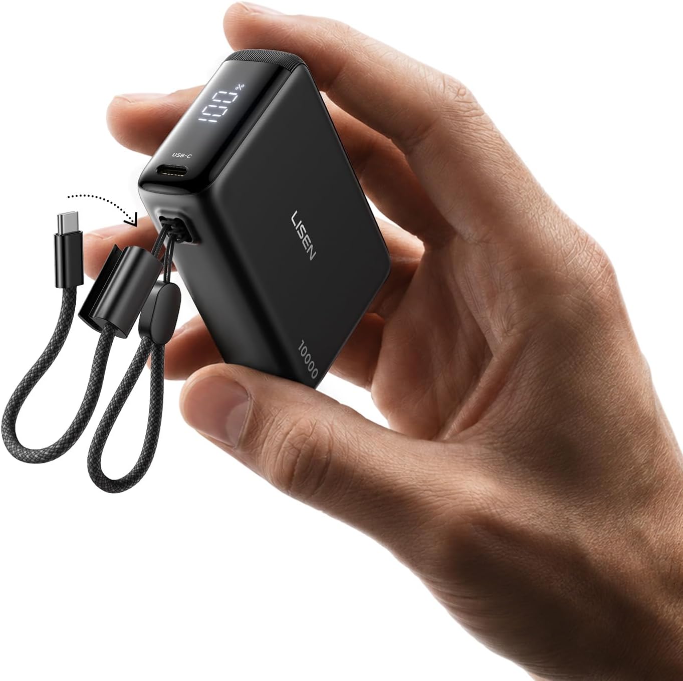 LISEN P606 45W 10K Mini Power Bank with USB-C Cable