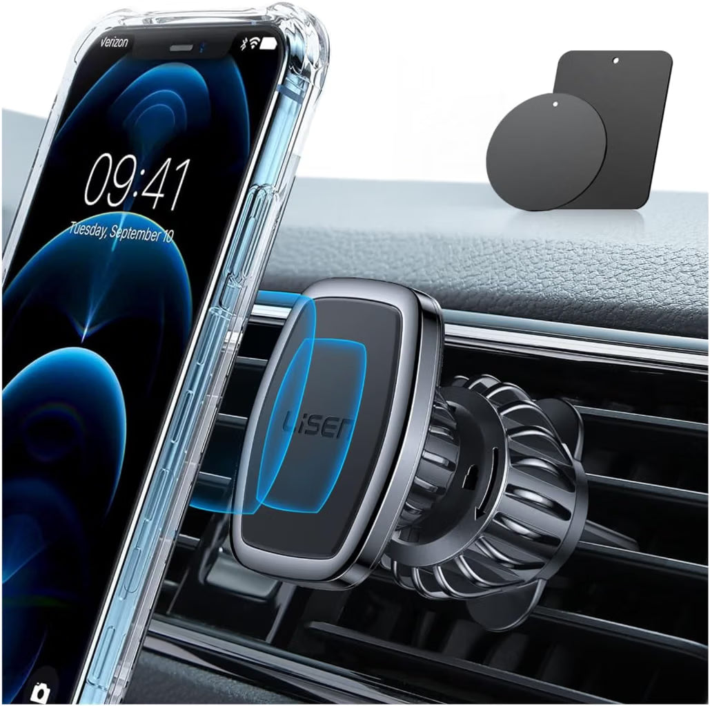 LISEN Magnetic Phone Holder for Car, Magnet Car Vent Phone Mount Holder with Ultra 6 Strong Magnets, Magnetic Car Phone Holder Mount for Car Automobile Cradles, Soporte de Telefono para carro