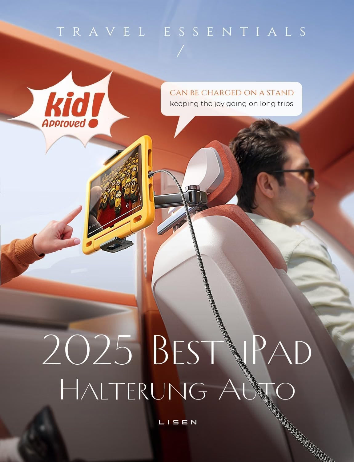 LISEN für iPad Tablet Halterung Auto Kopfstütze
