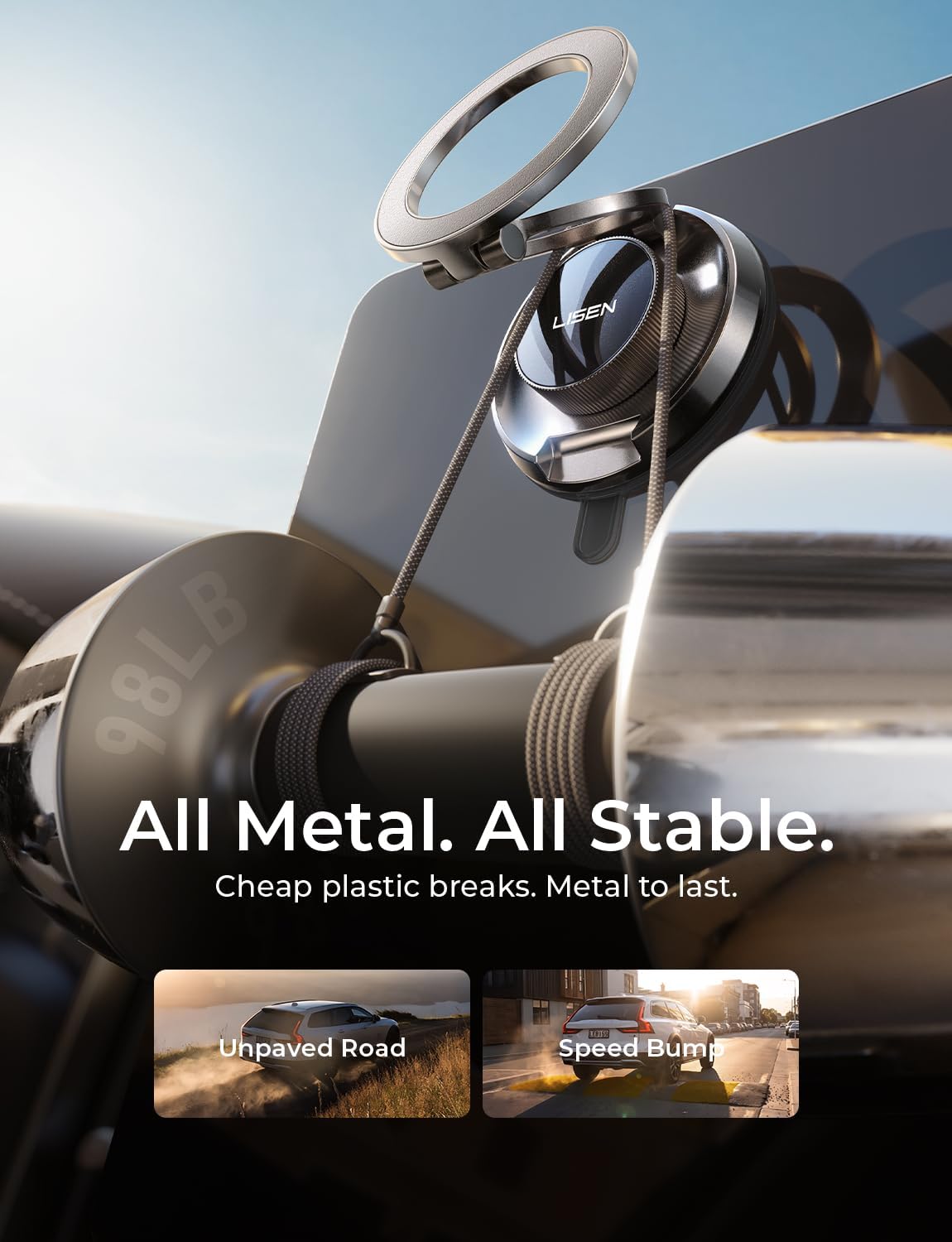 LISEN Metal Car Phone Holder