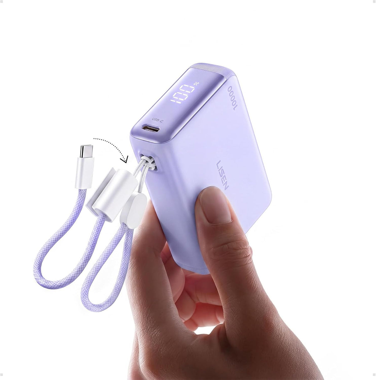 LISEN P606 45W 10K Mini Power Bank with USB-C Cable