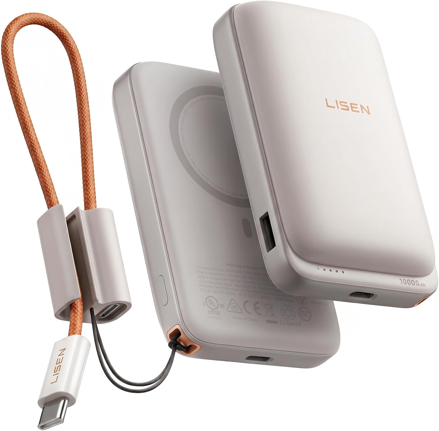LISEN Qi2.2 25W for Magsafe Power Bank(Khaki)