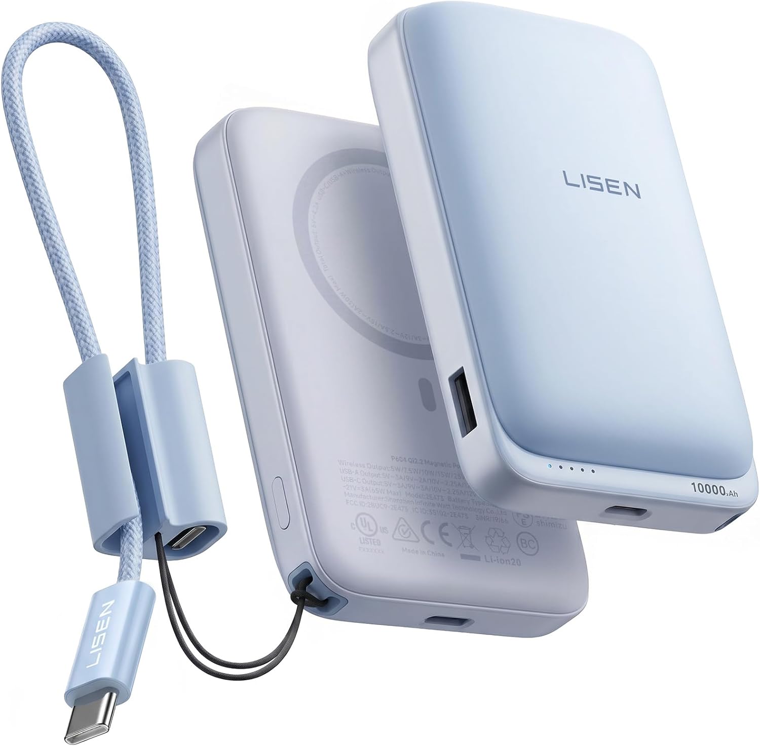LISEN Qi2.2 25W for Magsafe Power Bank (Blue)