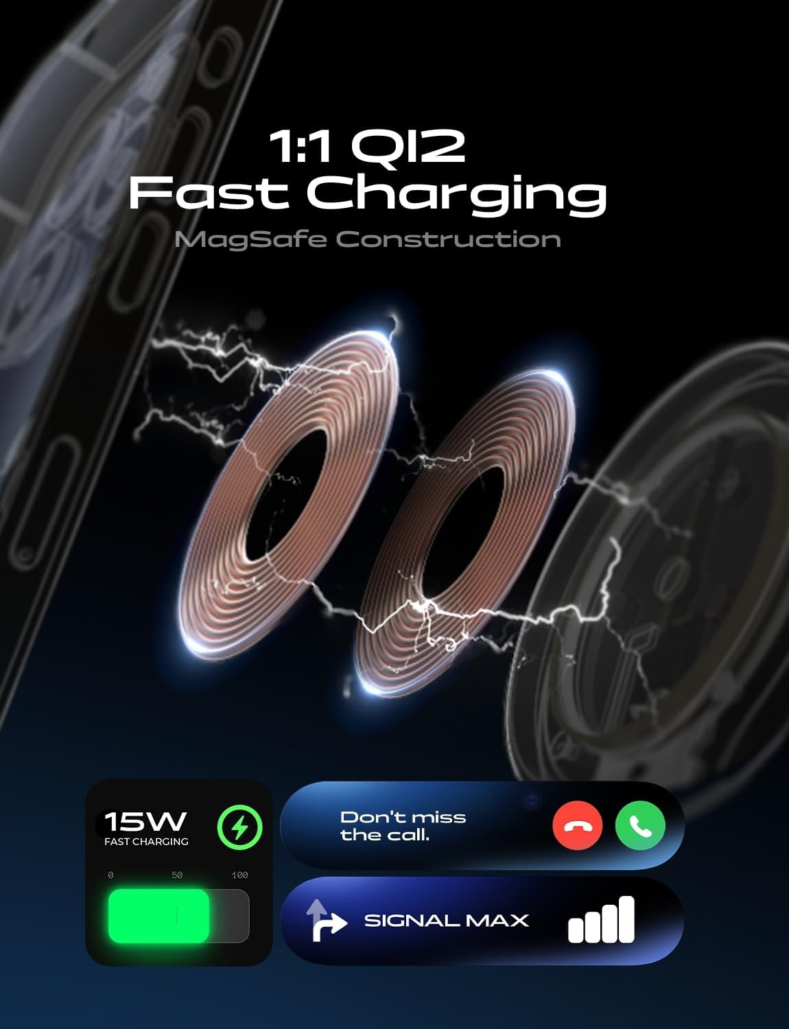 LISEN for Qi2 15W MagSafe Car Mount Charger