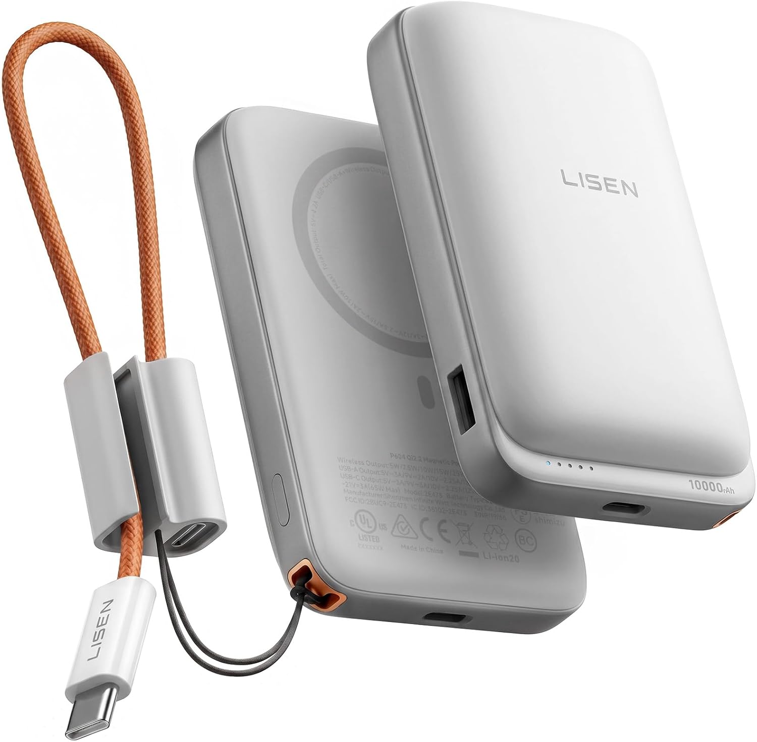 LISEN Qi2.2 25W for Magsafe Power Bank (White)