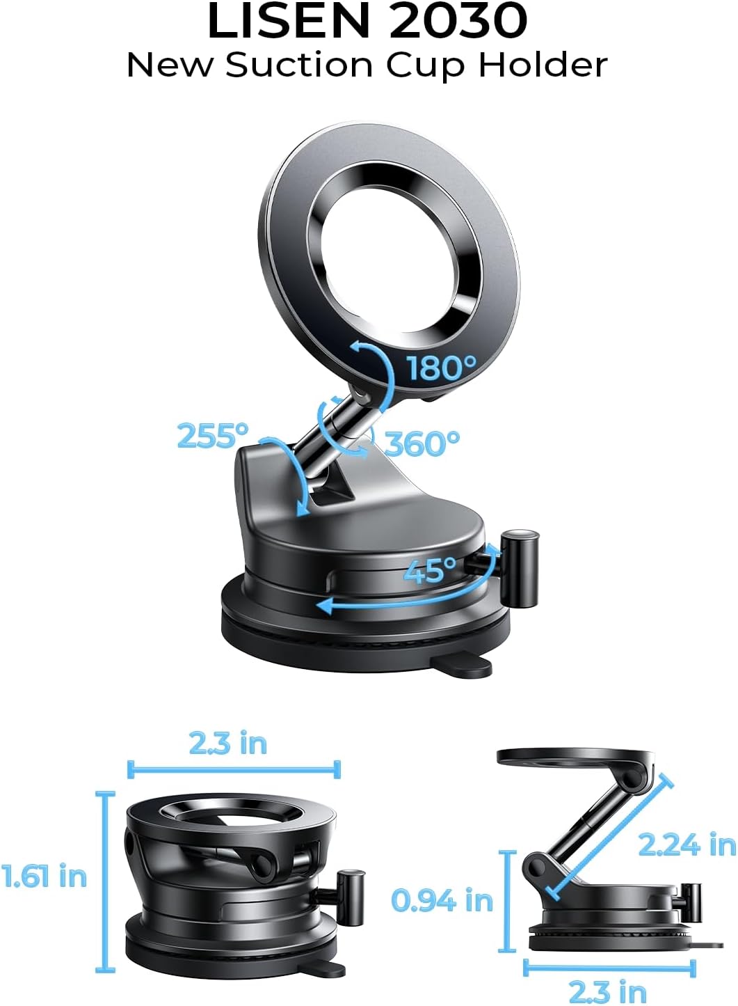 LISEN Vacuum for MagSafe Car Mount