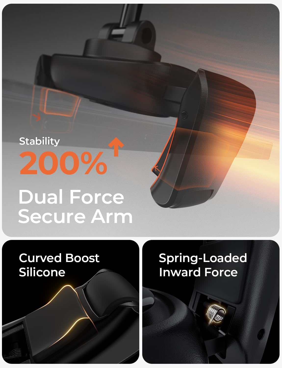 LISEN Suction Phone Mount for Car,Auto-Adjusting Phone Holder