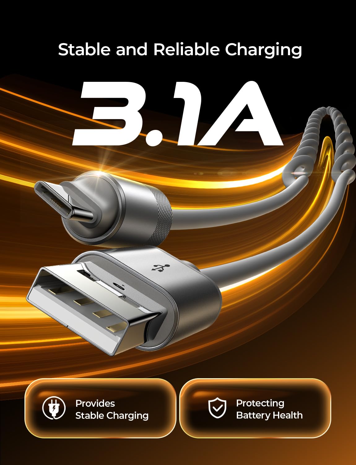 LISEN Coiled USB C Cable