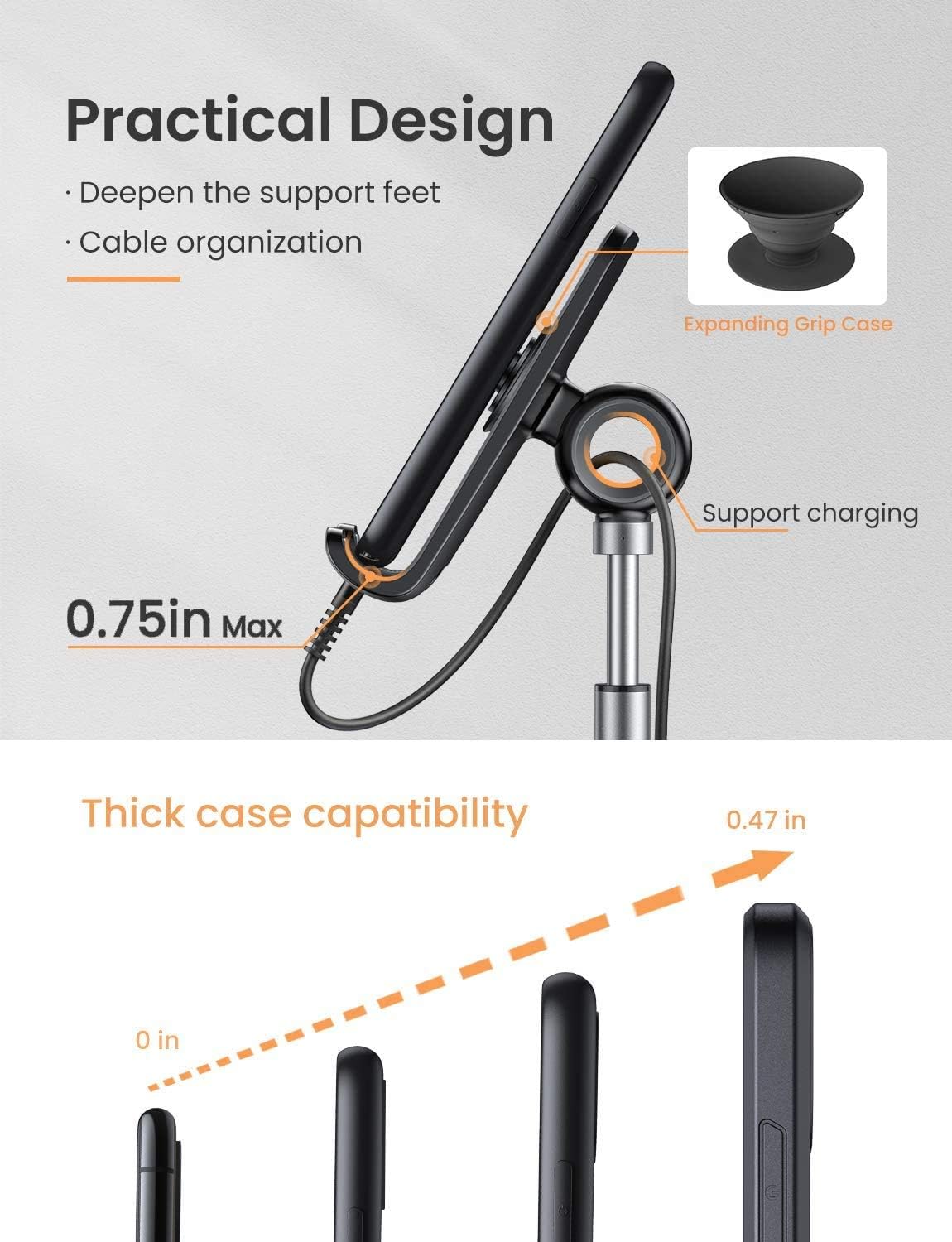 Lisen デスク用調節可能携帯電話スタンド