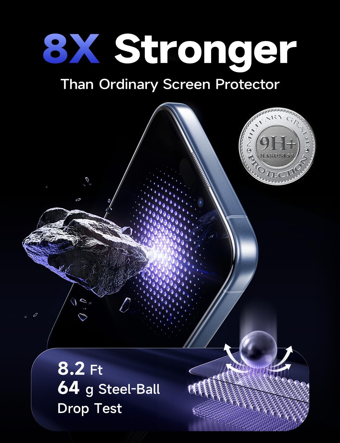 LISEN 2 Pack for iPhone 17 / iPhone 16 Pro Screen Protector