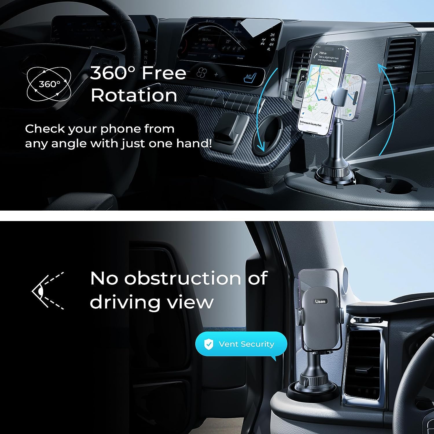 Lisen Cup Holder Phone Mount for Car