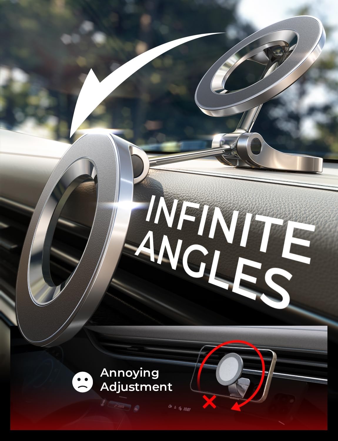 LISEN for iPhone 17 MagSafe Car Mount