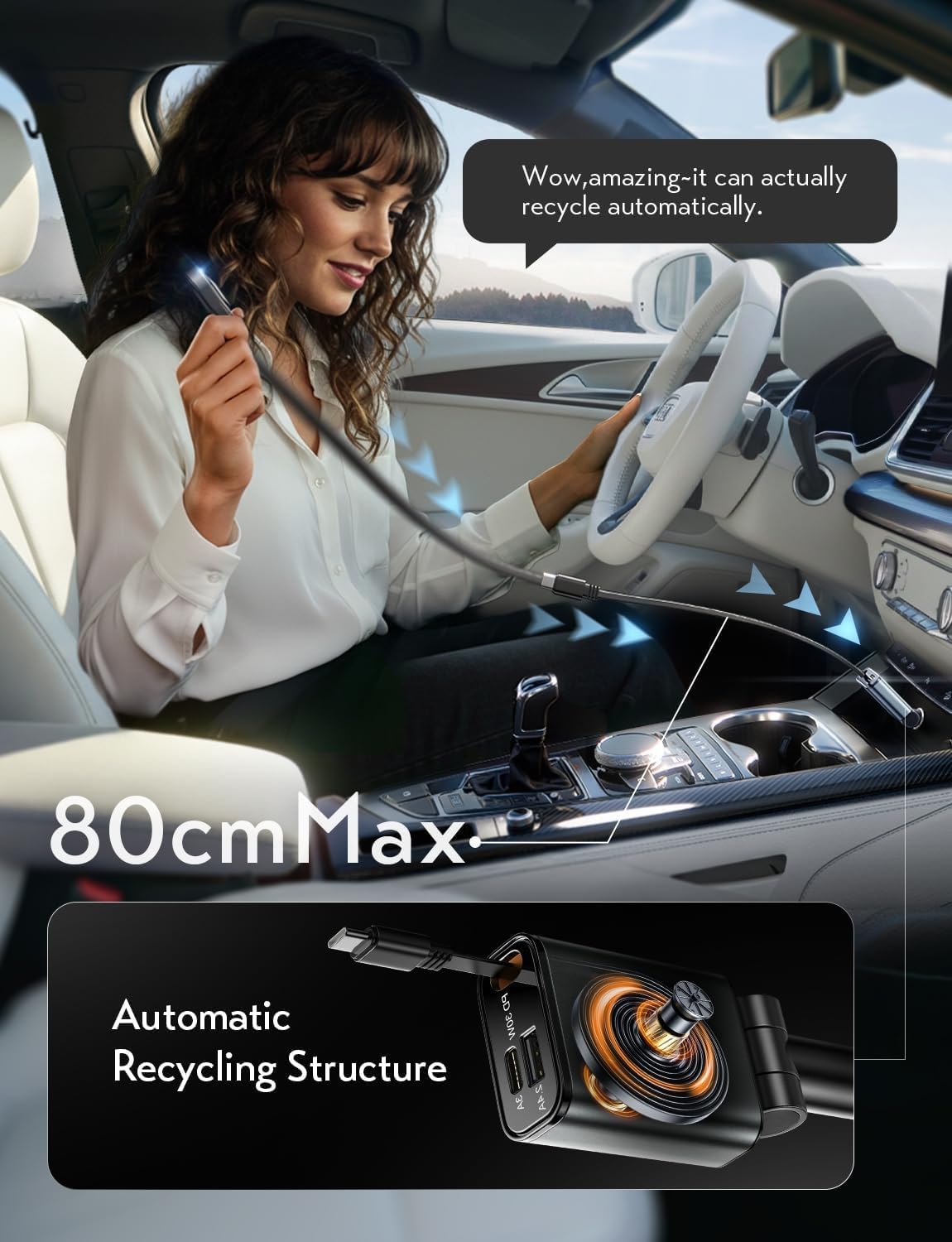 LISEN Retractable Car Charger