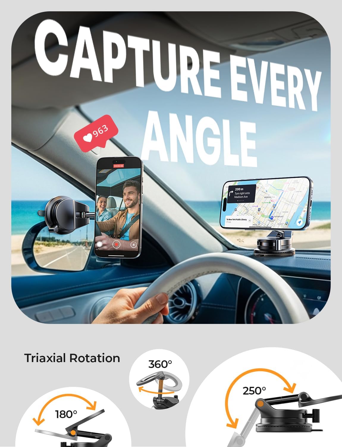 LISEN Vacuum for MagSafe Car Mount