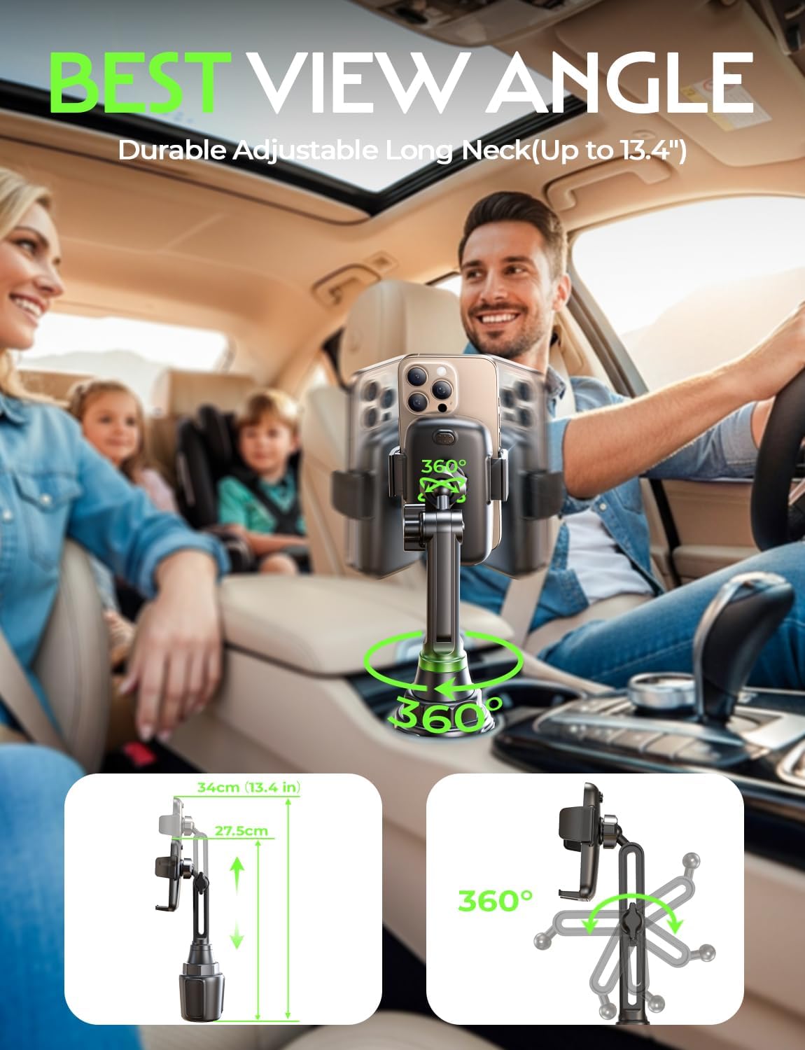 Lisen Cup Holder Phone Mount for Car