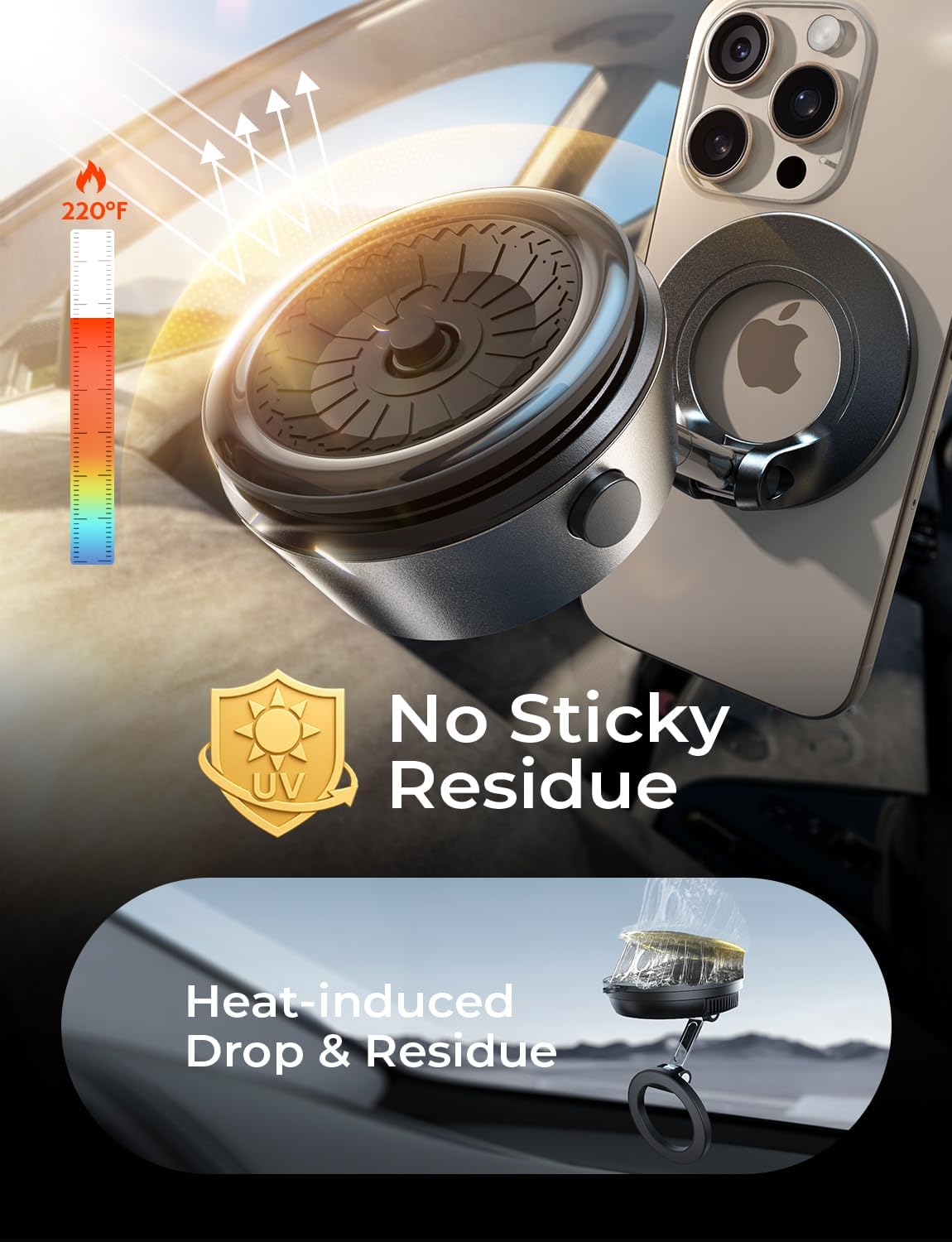 LISEN 2026 Auto Vacuum 3.0 Suction MagSafe Car Mount