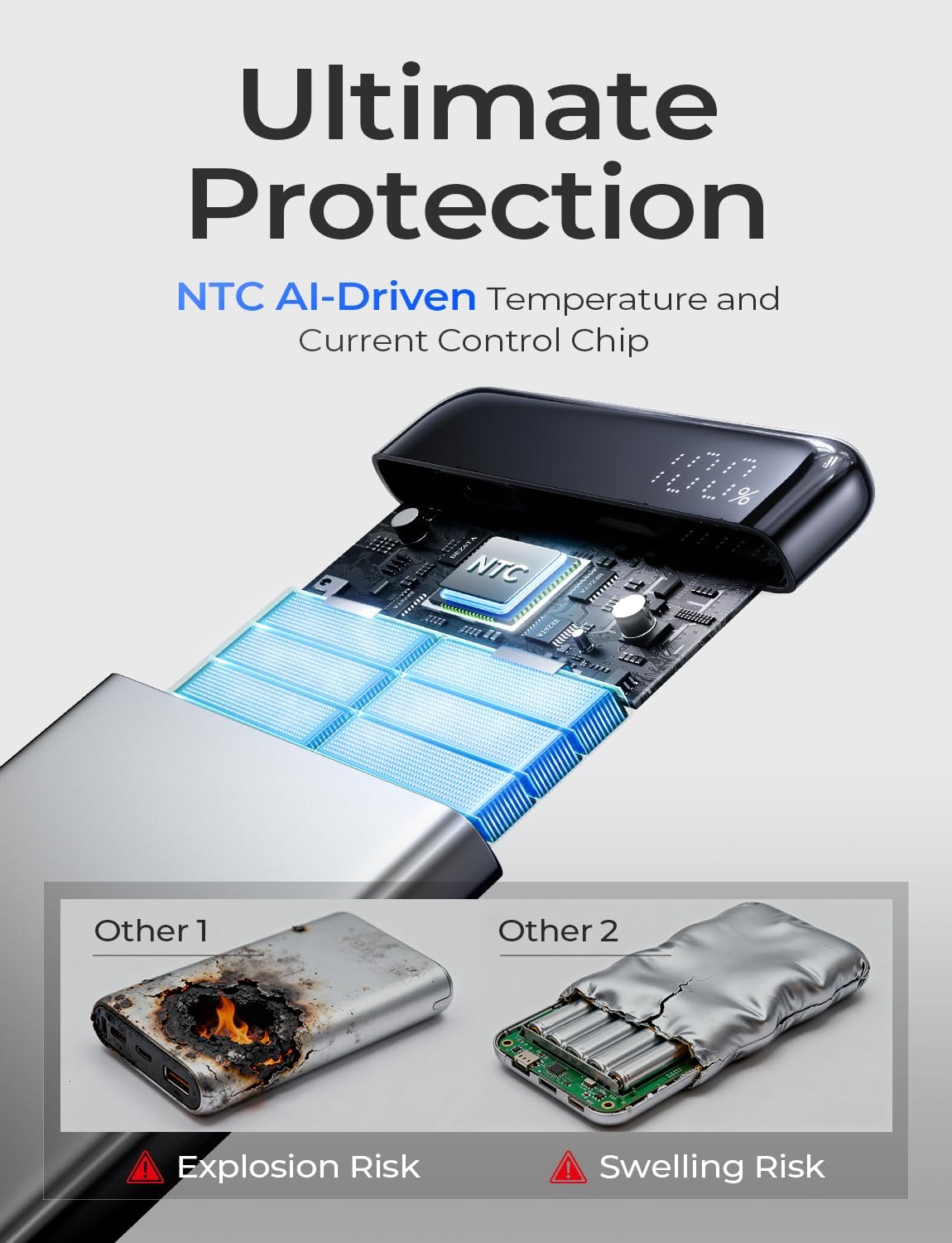 LISEN 0.5" Ultra Slim Power Bank 10000mAh