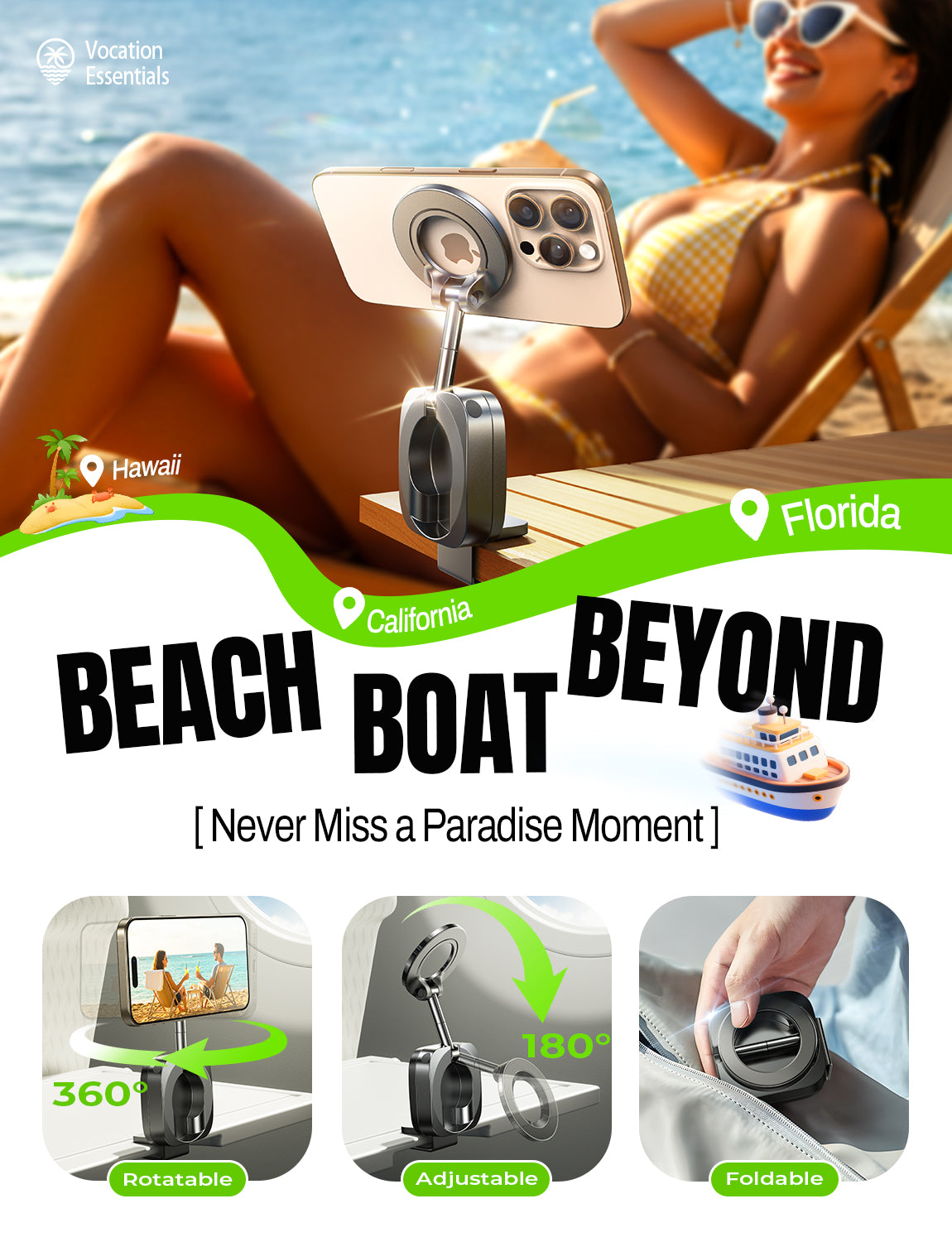 LISEN Universal Flight Airplane Phone Holder Mount for Magsafe