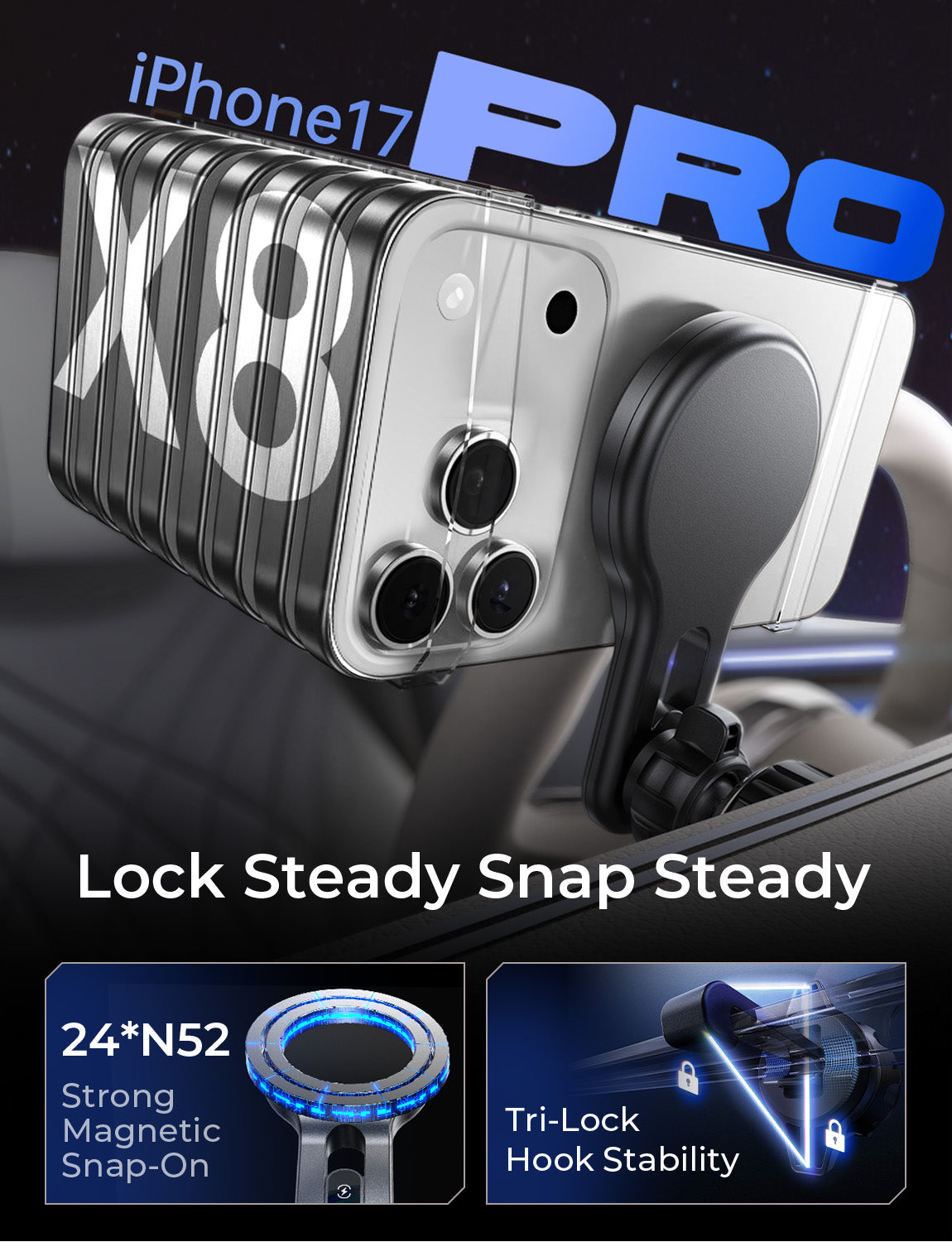 Lisen MagSafe カーマウント充電器