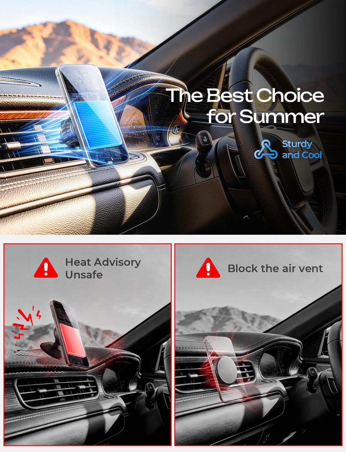 LISEN Magnetic Phone Holder for Cars Air Vent Mobile Phone Holder Magnetic