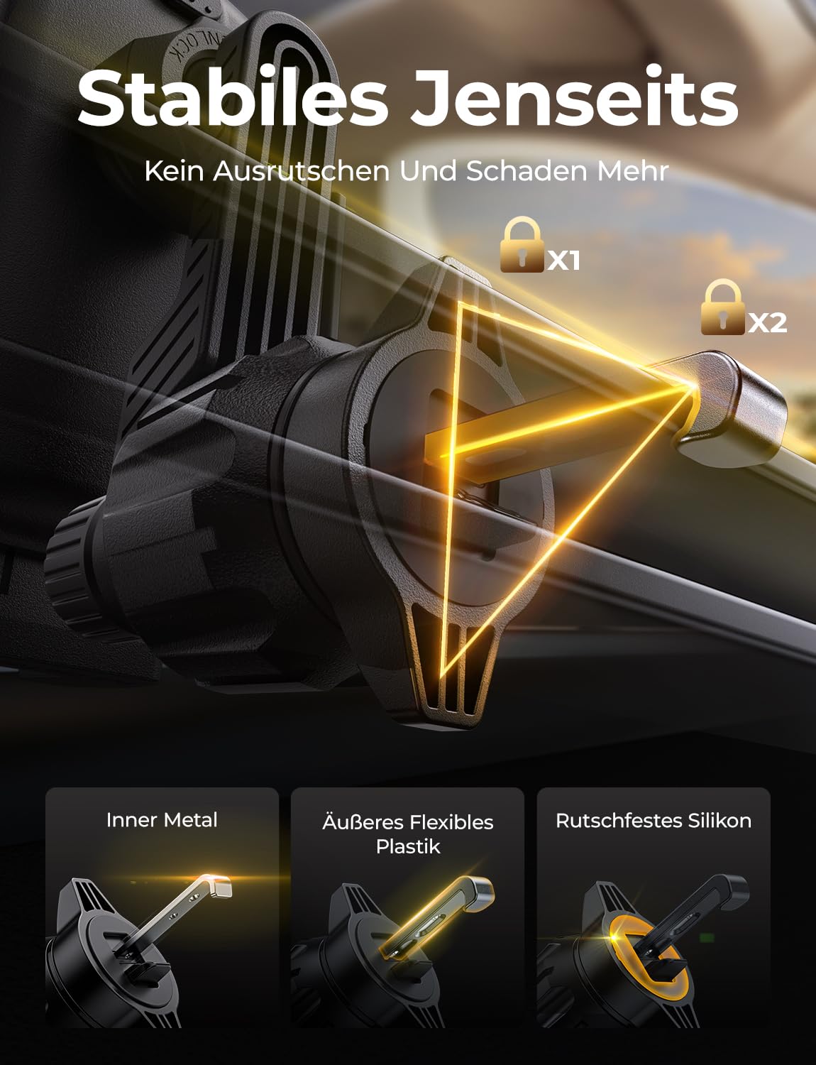 LISEN 15W für Magsafe Autohalterung Handyhalterung Auto mit Ladefunktion, Mag Safe Ladegerät Auto Lüftung Kfz-Handyhalterung mit Ladefunktion,Ladegerät Magnet für iPhone 17/16/15/14/13/12 Serie