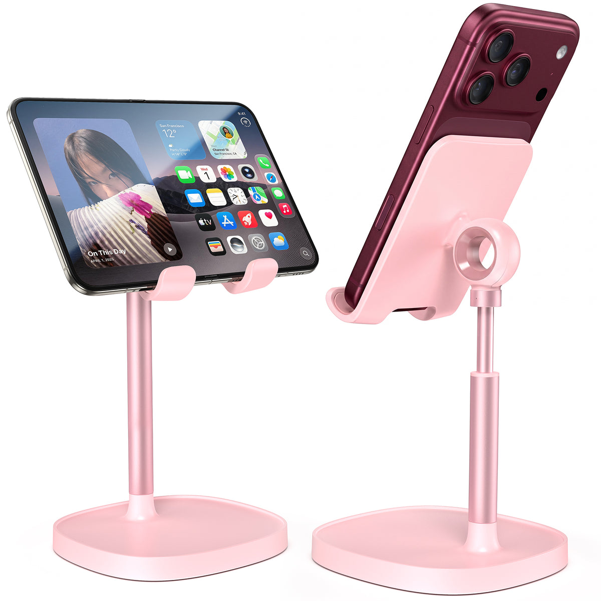 LISEN Cell Phone Stand Phone Holder for Desk, Office Decor Gadgets for Men