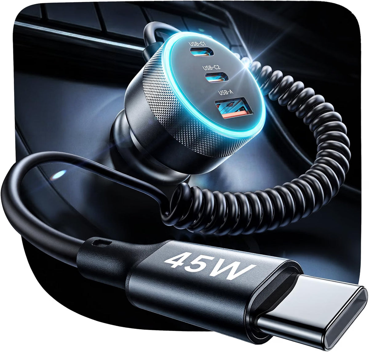 LISEN 90W Kfz-Ladegerät USB C