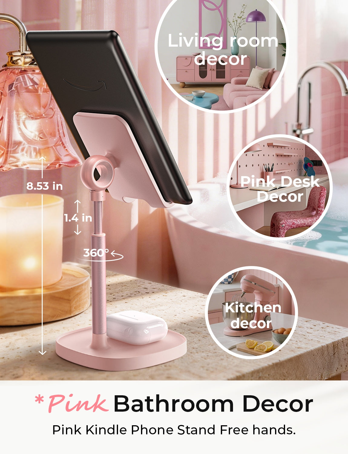 LISEN Cell Phone Stand Phone Holder for Desk, Office Decor Gadgets for Men