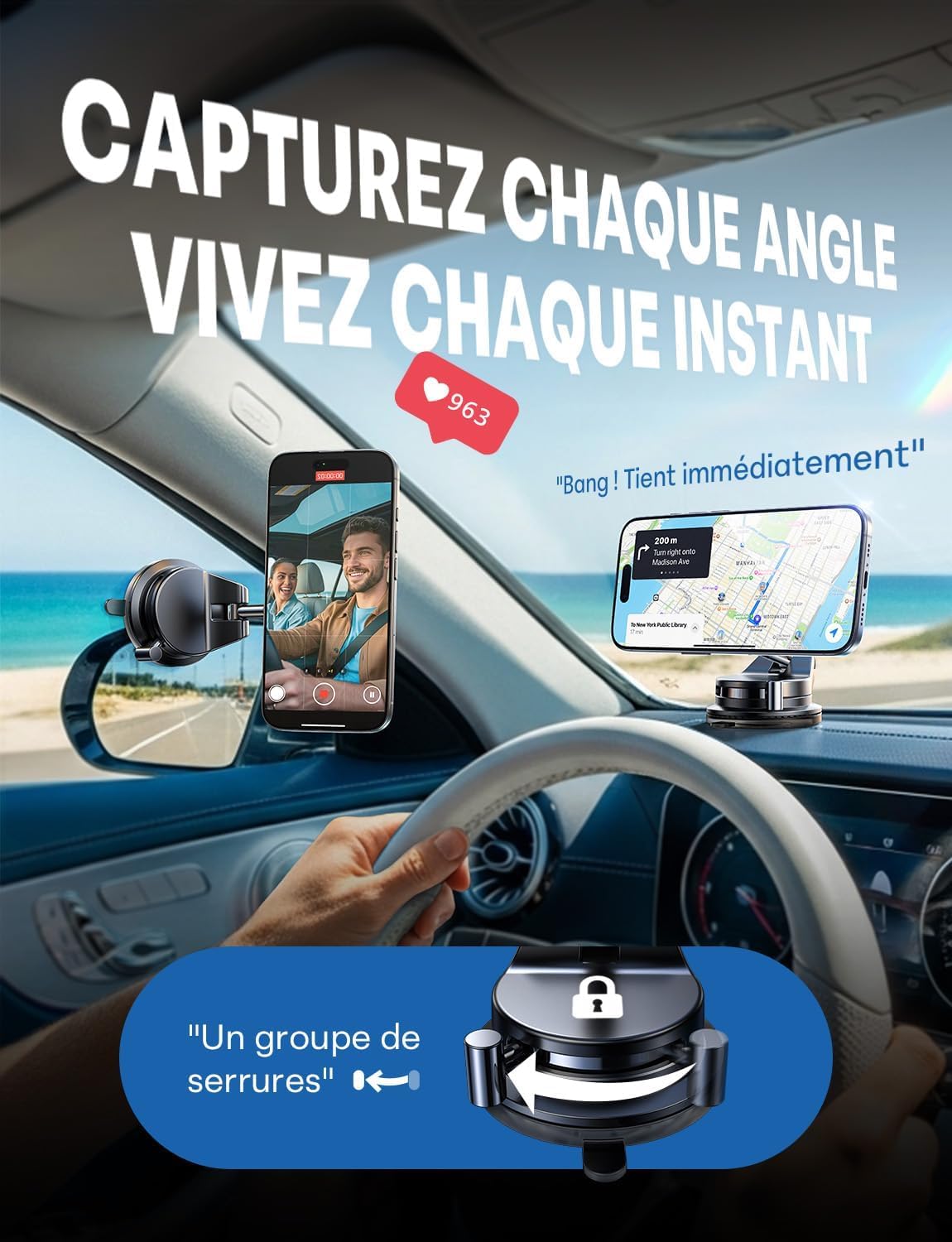 LISEN Magsafe Car Phone Holder Magnet