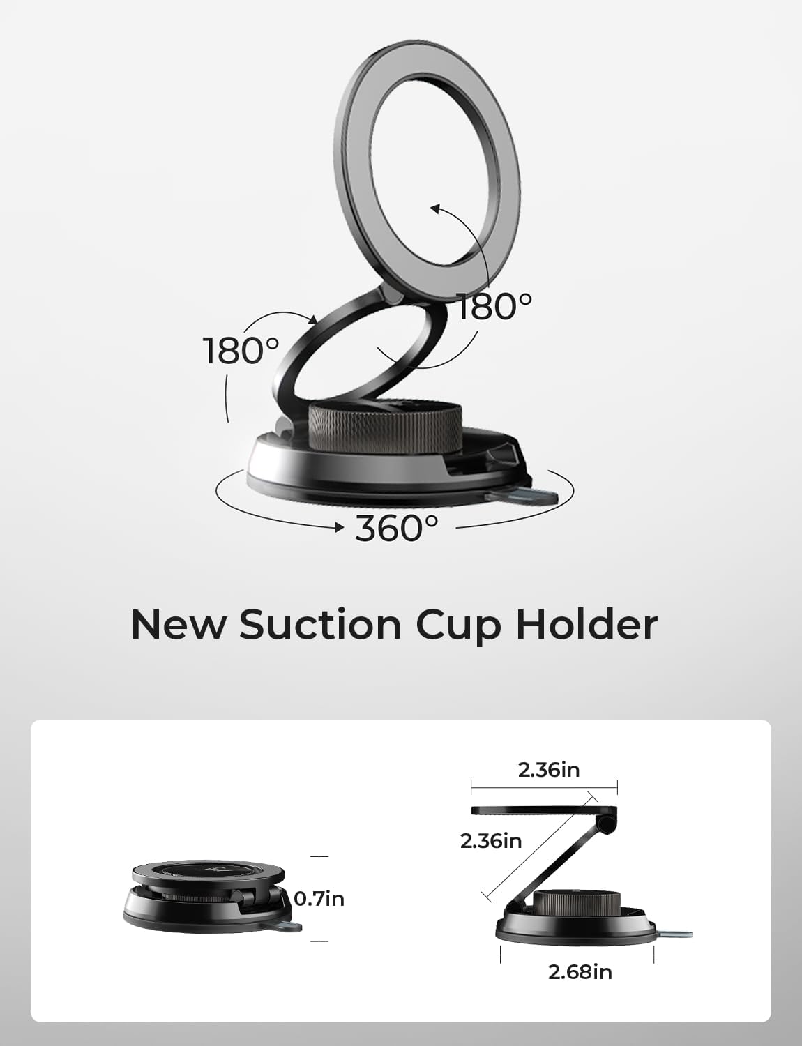 LISEN Suction Phone Mount for Vacuum