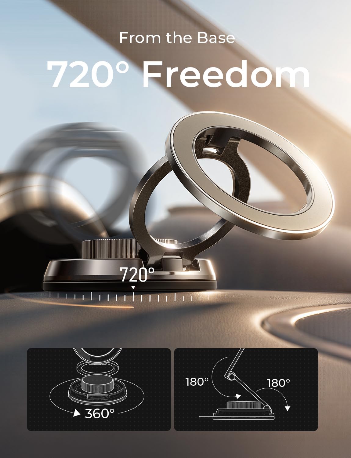 LISEN Metal Car Phone Holder