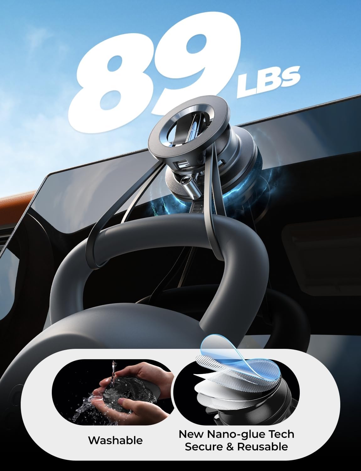 LISEN for Magsafe Car Mount, Magnetic Phone Holders for Your Car