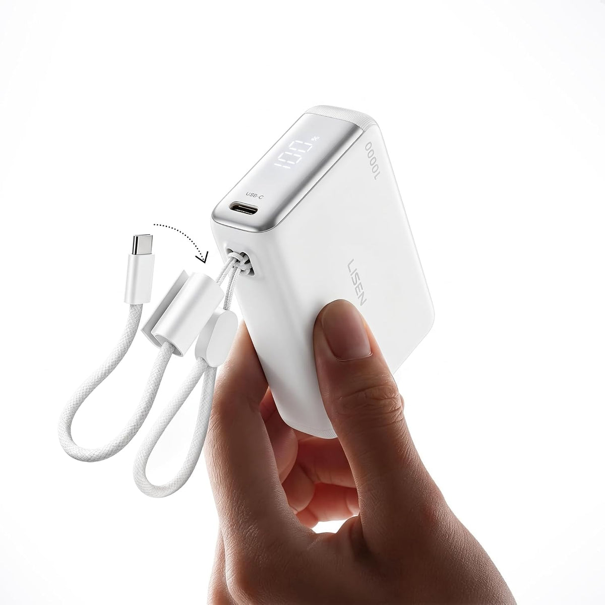 LISEN P606 45W 10K Mini Power Bank with USB-C Cable