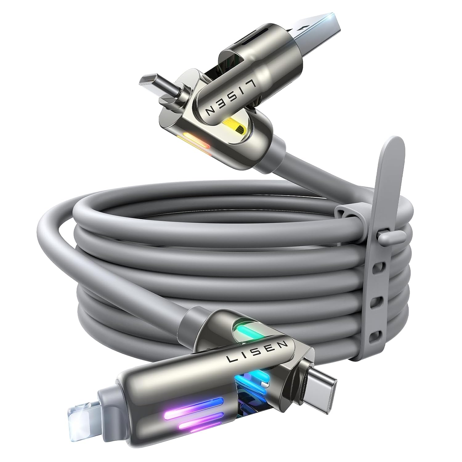 LISEN iPhone 17 240W 4-in-1 USB-C Cable [6.6FT]