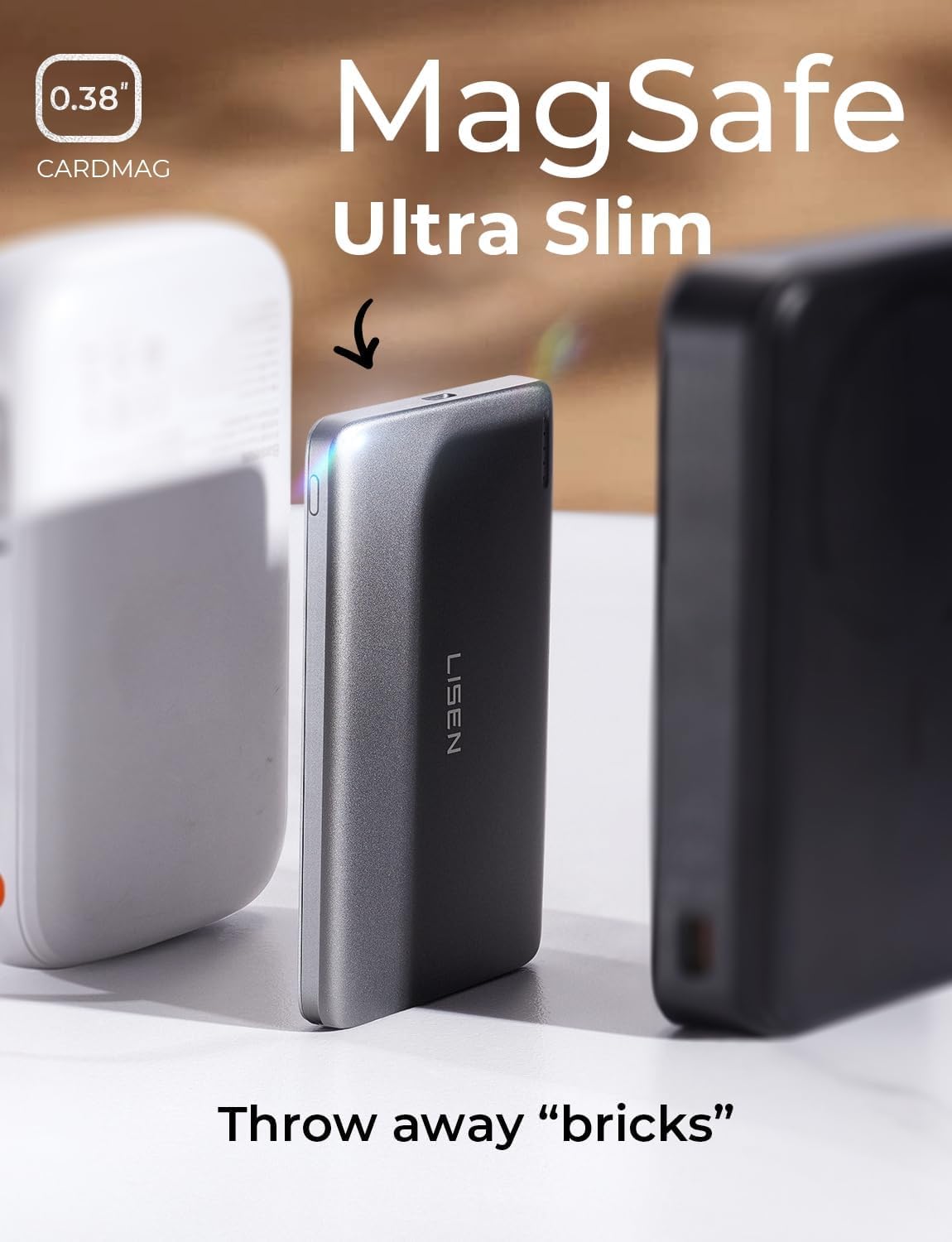 LISEN Ultra Slim MagSafe Portable Charger