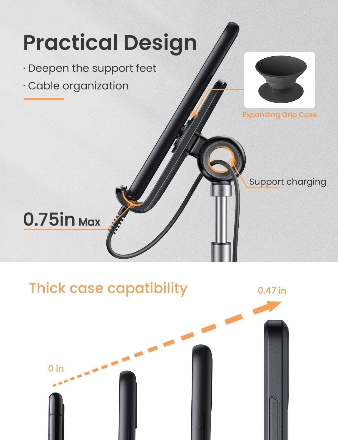 Lisen Adjustable Cell Phone Stand for Desk
