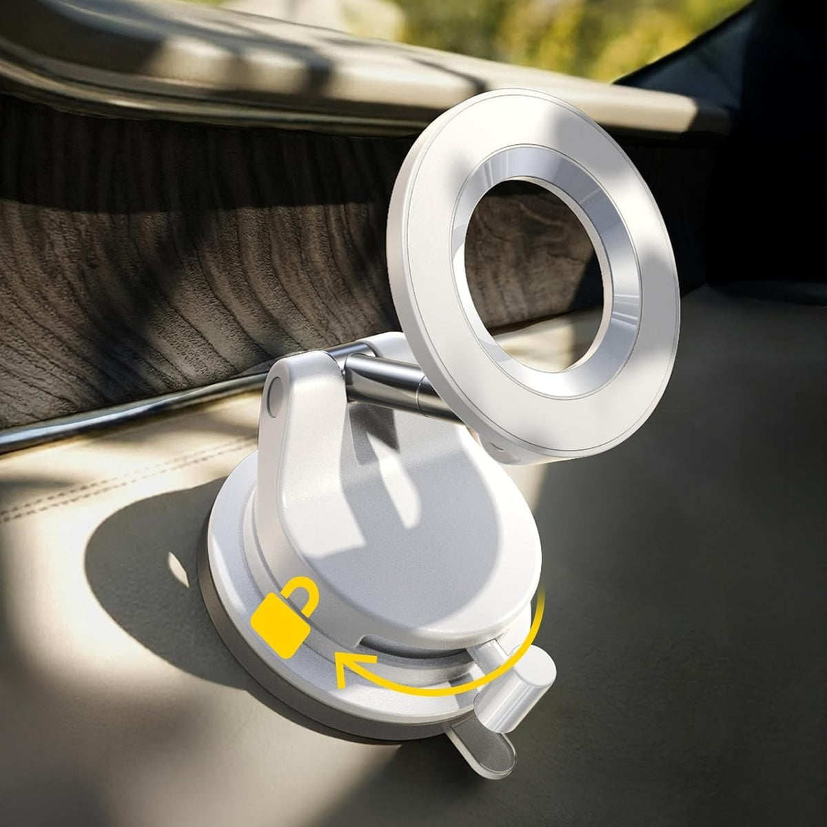 LISEN for MagSafe Car Mount [3800gf Strong Magnet&90+LBS Suction] 360 Adjustable Vacuum Magnetic Phone Holders for Your Car, for iPhone 18 Pro Max 17 16 15 14 13 12 Plus Air for Shower All Smartphone