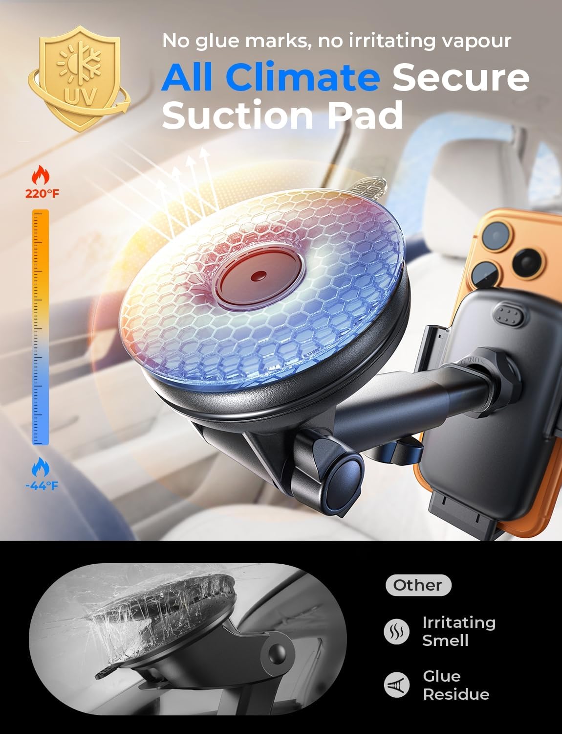 LISEN Car Phone Holder, Mobile Dashboard Phone Holder for Cars Air Vent