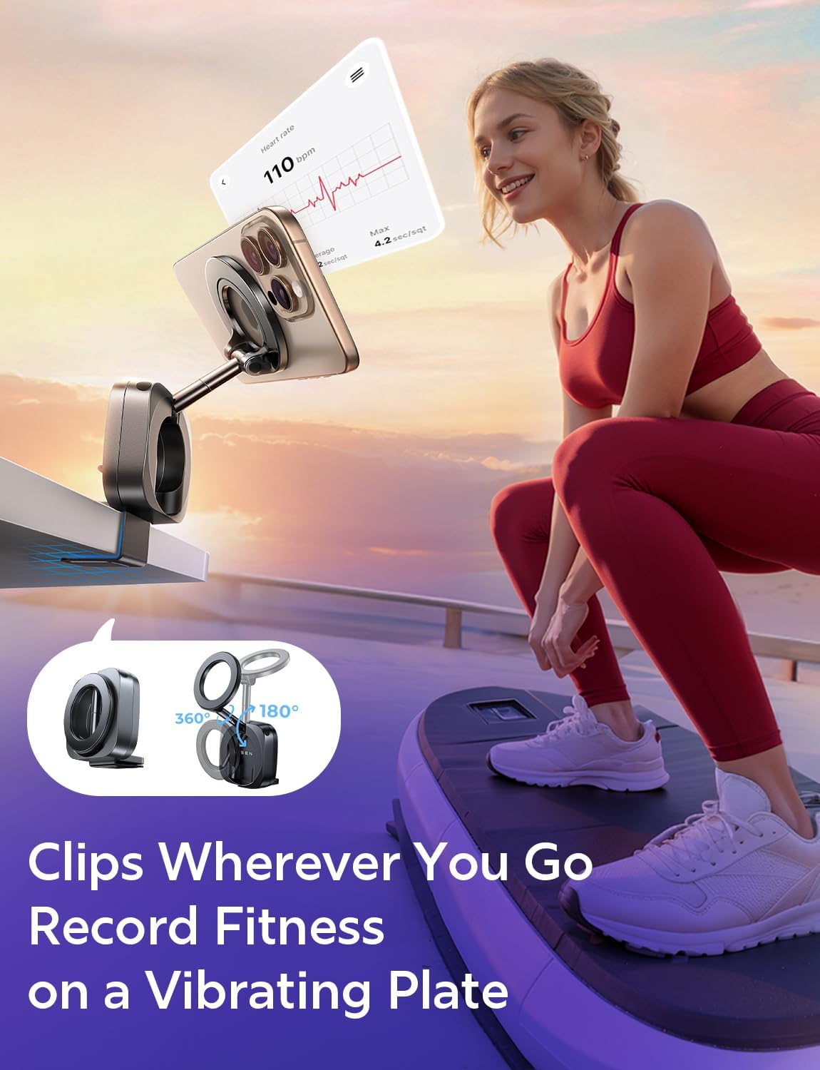 LISEN Universal Flight Airplane Phone Holder Mount for Magsafe