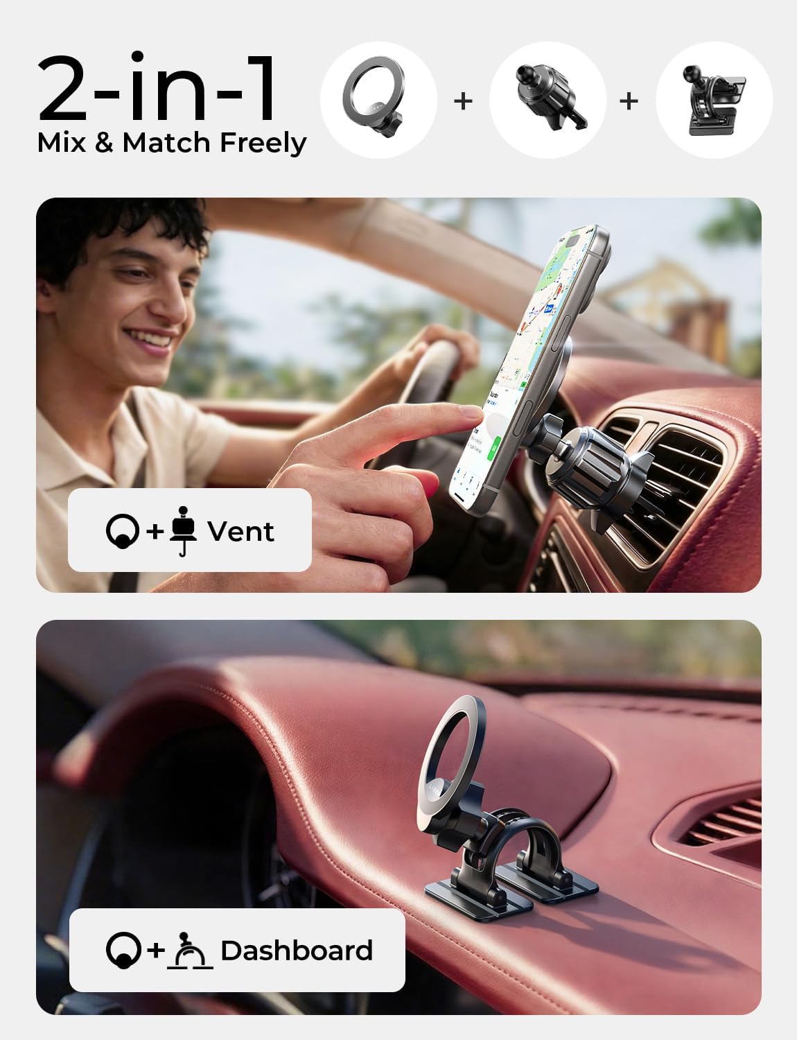 LISEN 2026 Upgrade Ultra Magnetic Air Vent MagSafe Car Mount