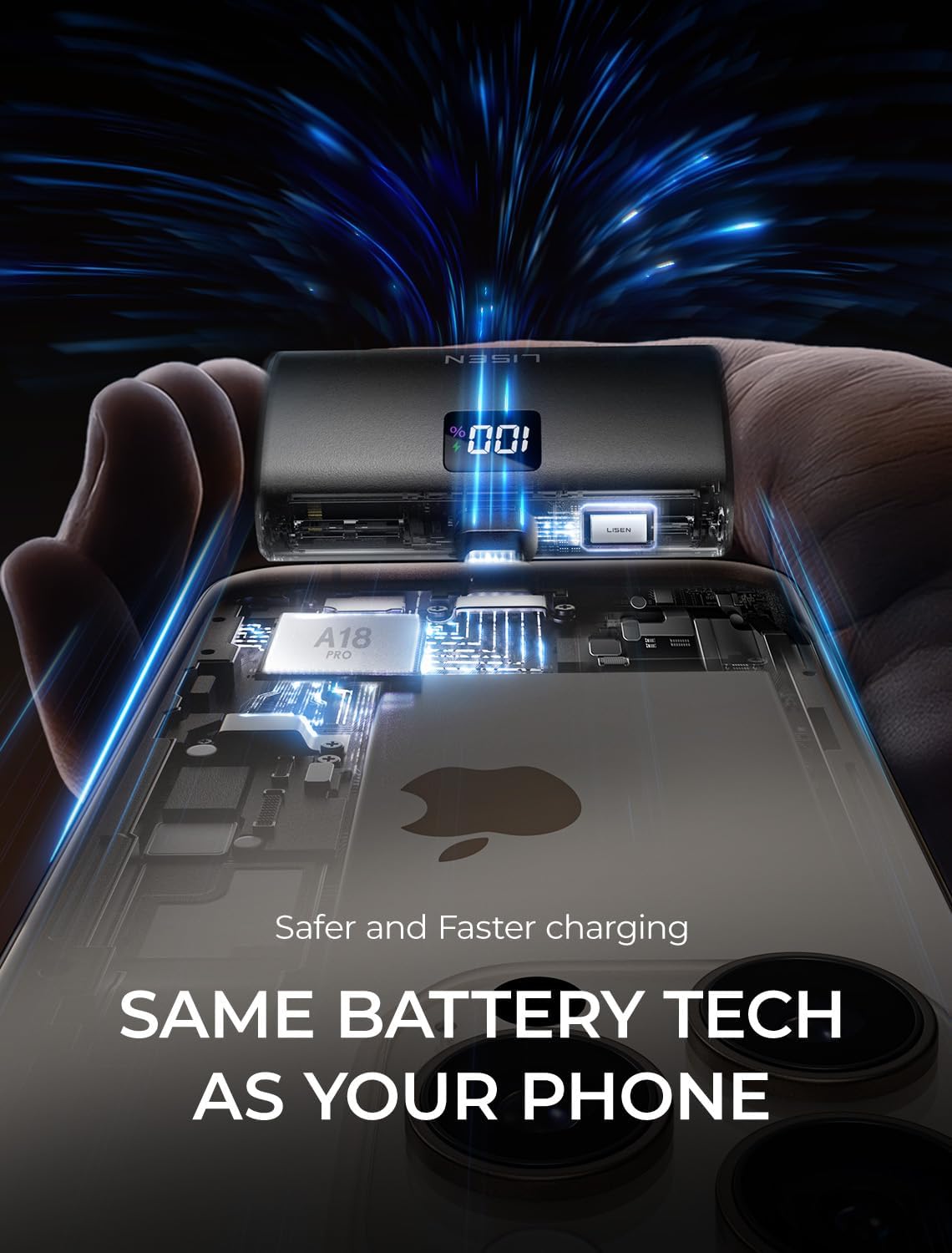 LISEN Small Portable Charger 7000mAh Power Bank