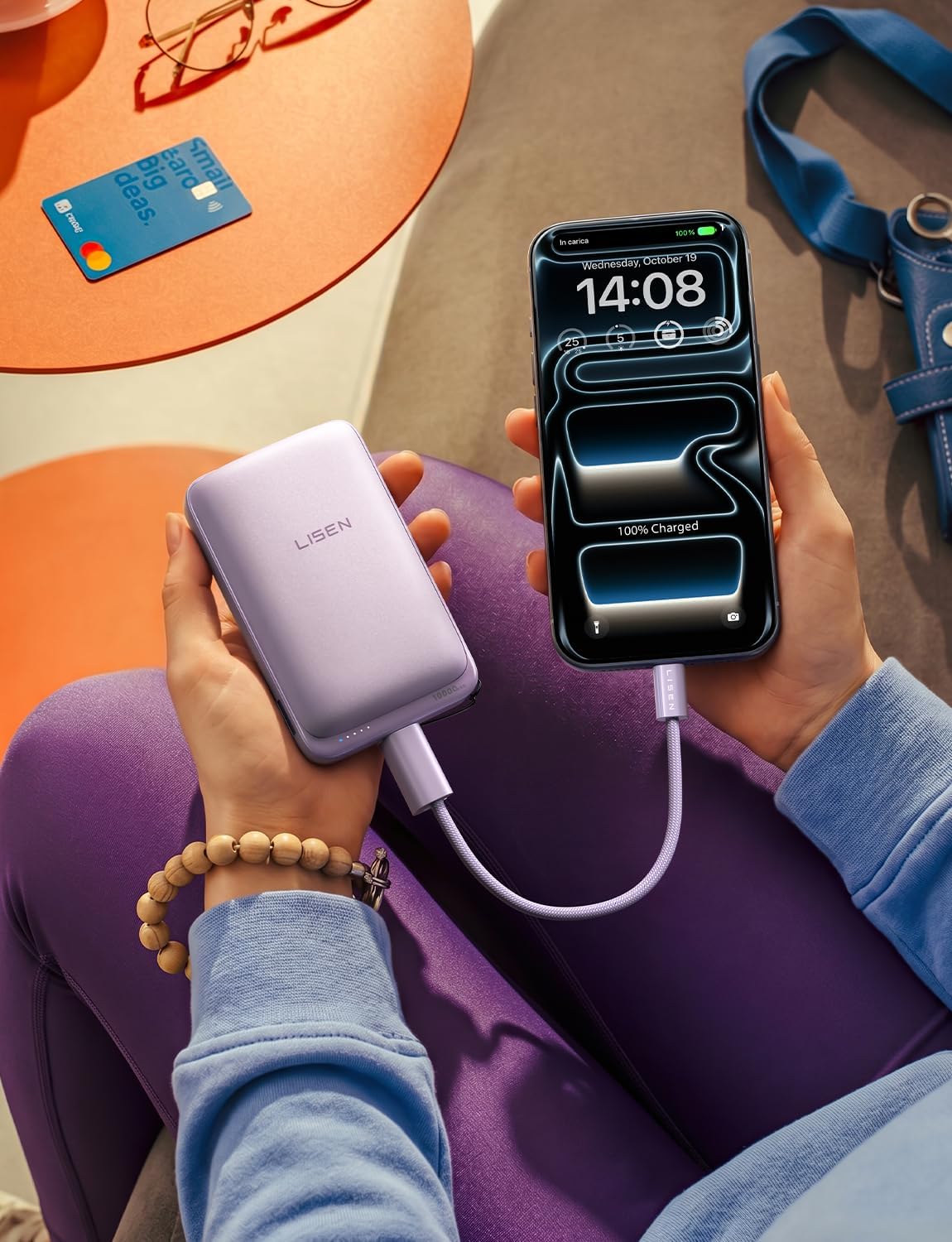LISEN Qi2.2 25W for Magsafe Power Bank (Purple)