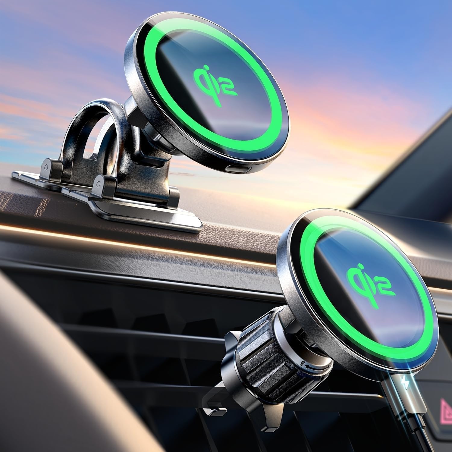 LISEN for Qi2 15W MagSafe Car Mount Charger
