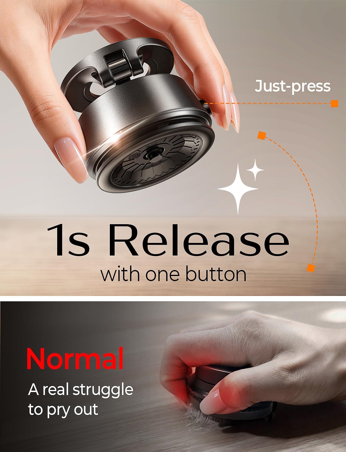 LISEN Suction Phone Mount【2026 Auto Vacuum 3.0】