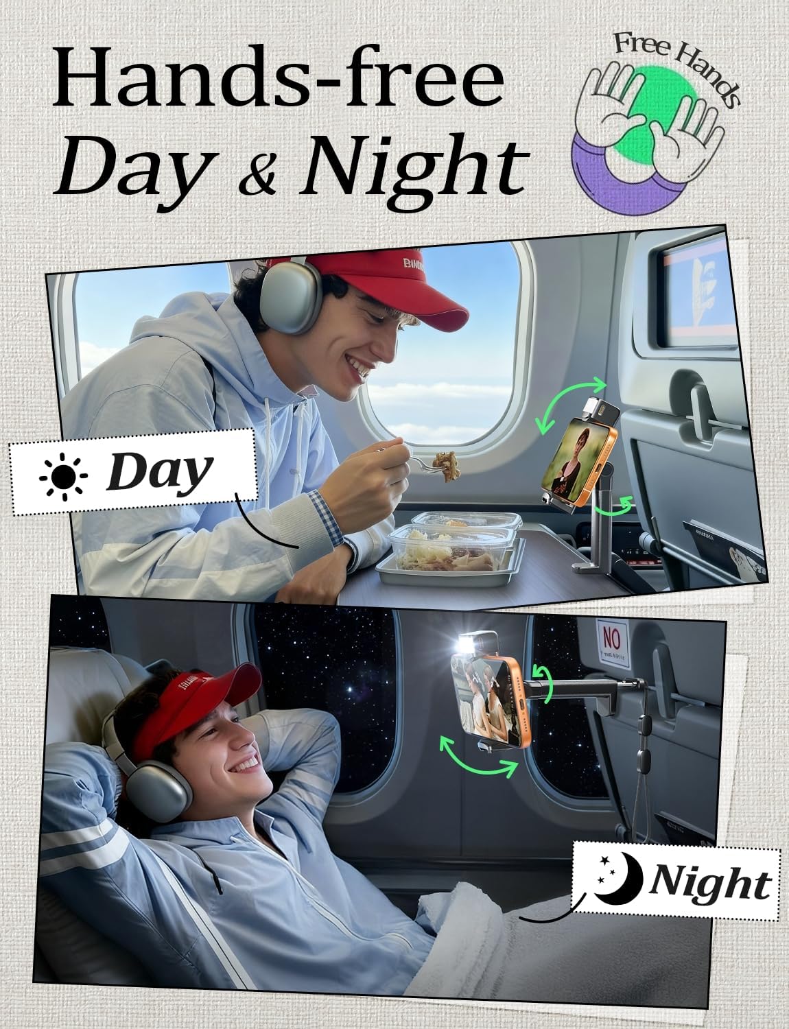 LISEN Idea Travel Gifts Cool Stuff Best Airplane Gadgets 2026 Travel Essentials Phone Holder for Valentines Day Gifts Him Gadgets for Men MagSafe Accessories Cruise Must Haves Essentials 2026