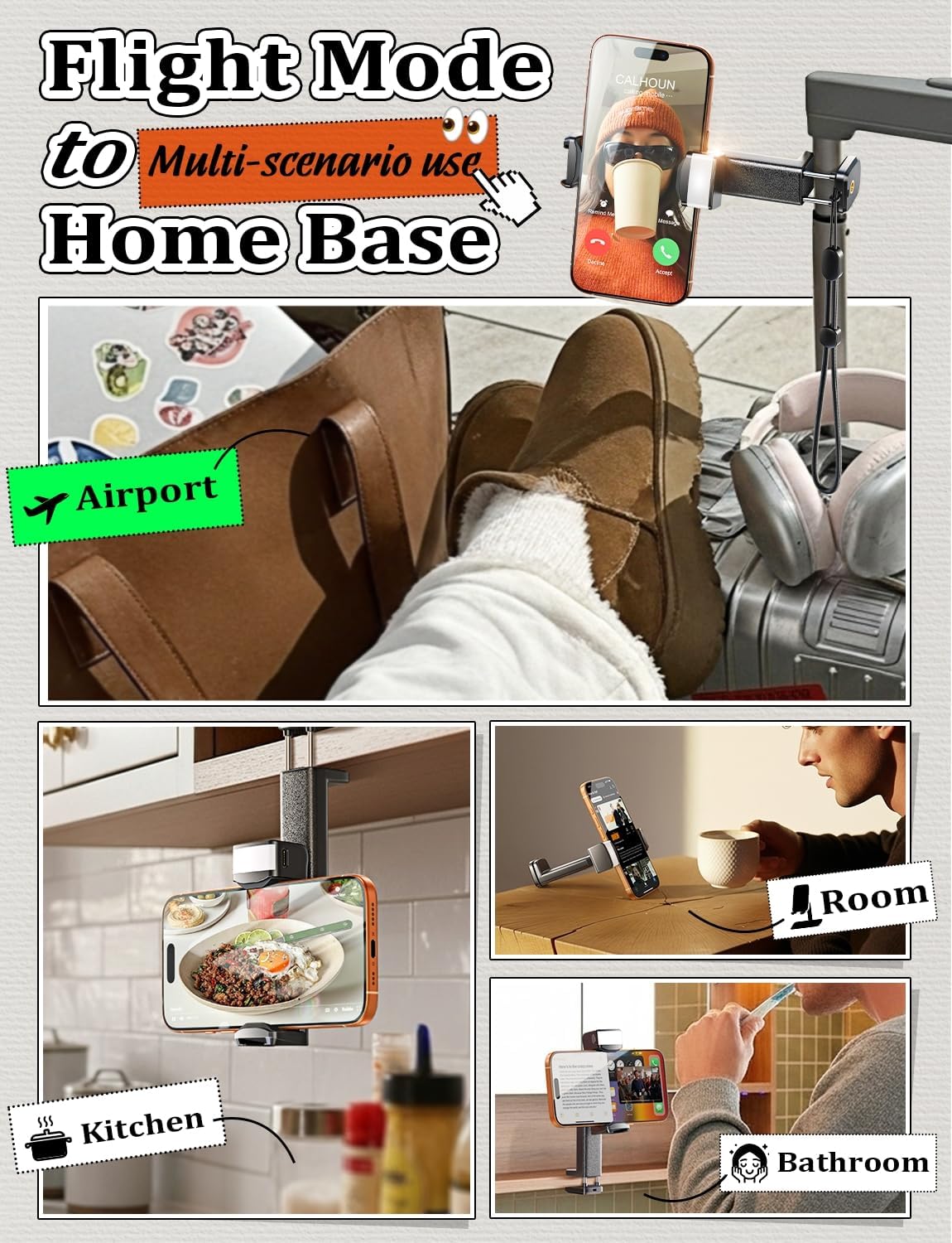 LISEN Idea Travel Gifts Cool Stuff Best Airplane Gadgets 2026 Travel Essentials Phone Holder for Valentines Day Gifts Him Gadgets for Men MagSafe Accessories Cruise Must Haves Essentials 2026