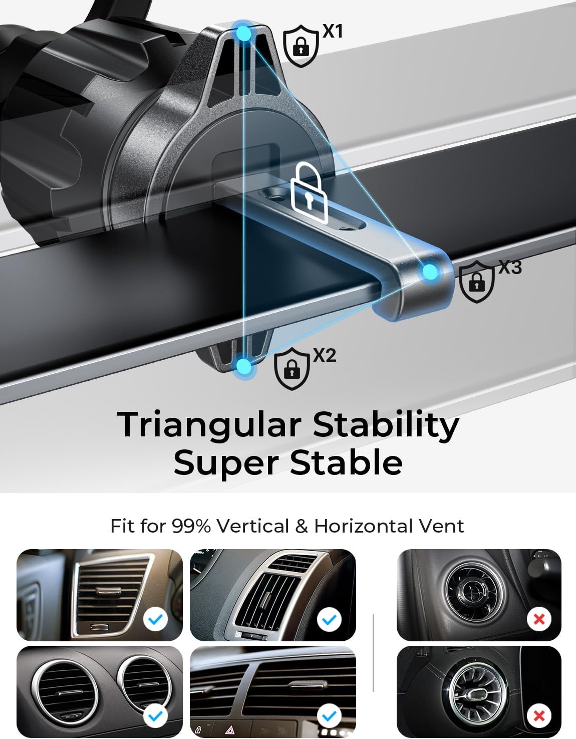 LISEN 2026 Upgrade Ultra Magnetic MagSafe Car Mount | Air Vent