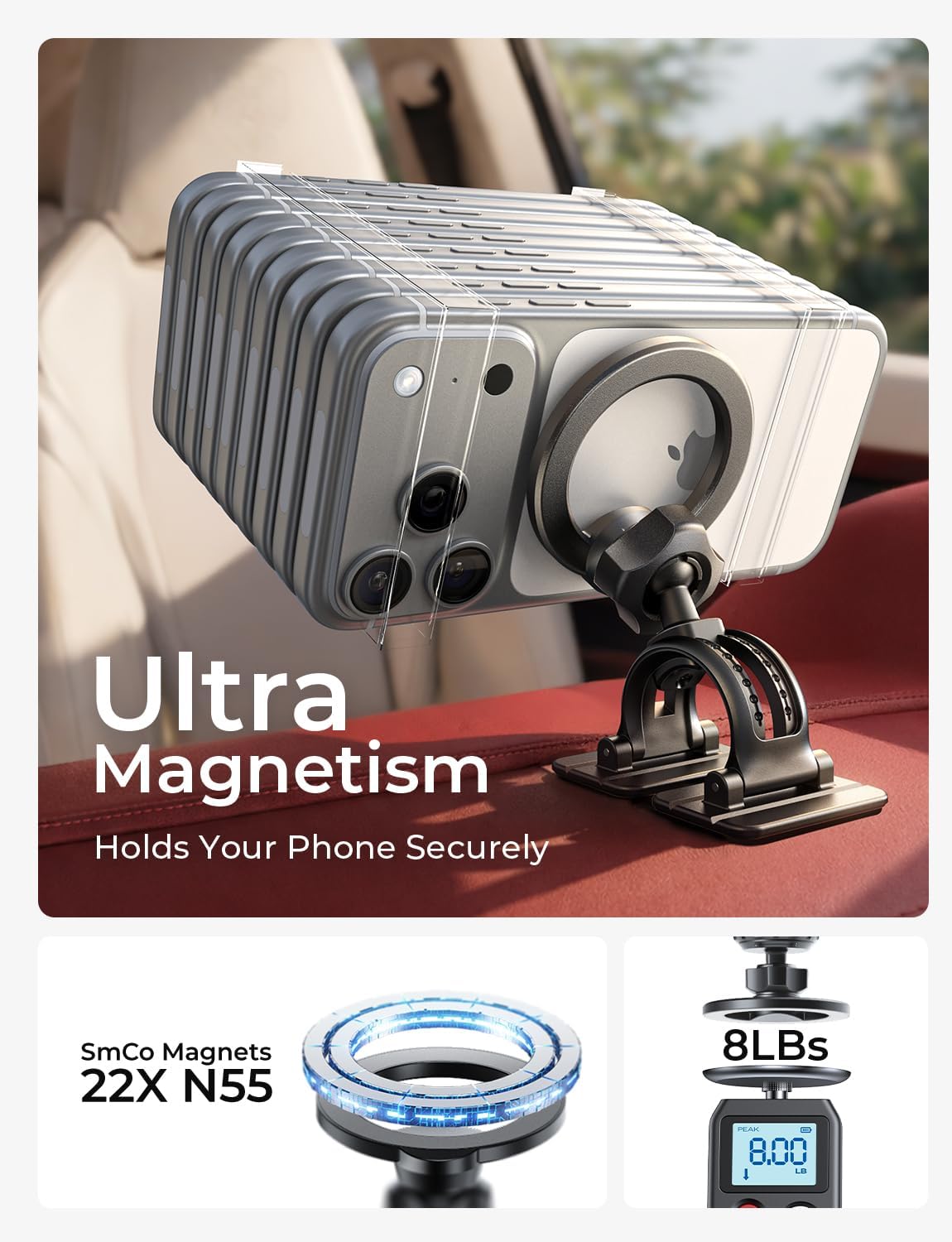 LISEN 2026 Upgrade Ultra Magnetic MagSafe Car Mount | Air Vent