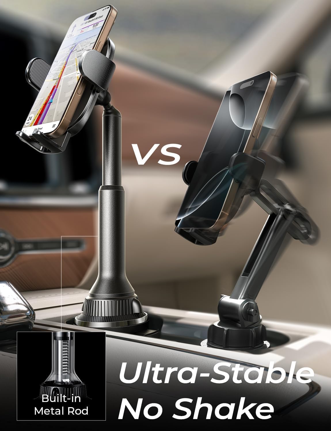 Lisen Cup Holder Phone Mount for Car