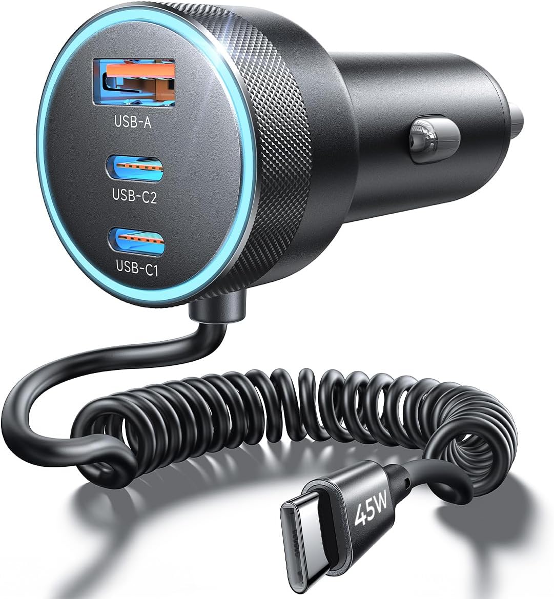 LISEN 4 in 1 Cigarette Lighter USB Charger Car Charger Fast Charge